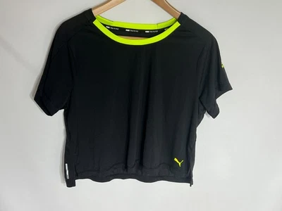 Camiseta de Entrenamiento Puma Logo Gráfico Recortada | Damas | Negra/Amarilla | XL Foto 1 de 4