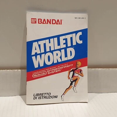 LIBRETTO ISTRUZIONI - ATHLETIC WORLD NES PAL VERSIONE ITALIANA OTTIME CONDIZIONI - Photo 1/4