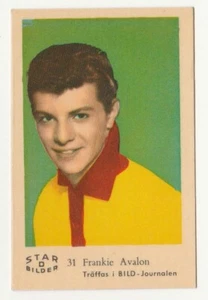 1960s Swedish Film Star Card Star Bilder D #31 American US Singer Frankie Avalon - Picture 1 of 1