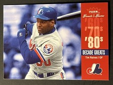 2006 Fleer Greats of the Game - Decade Greats #DEC-TR Tim Raines