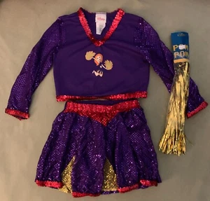 NWOT Vintage Disney Kim Possible Cheerleader Costume Girls Sizes (5/6) w pom pom - Picture 1 of 9