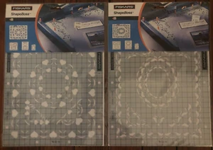 Lot of 2 Fiskars ShapeBoss Stencil 5612 5613 10x14" NEW Heart Circle Oval - Picture 1 of 4