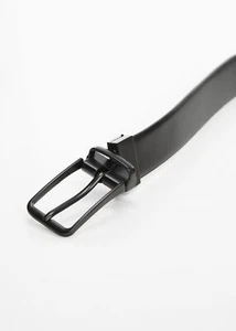 🔥🔥🔥Schlanker raffinierter Mango Wende Leder Gürtel - 2 in 1 - Größe 80 schwarz - Bild 1 von 5
