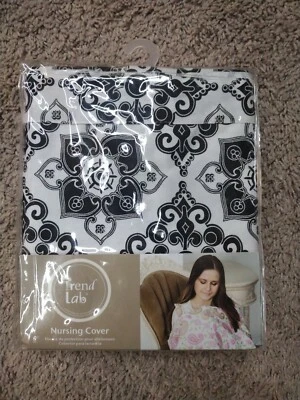 Funda de enfermería Trend Lab negra blanca 34 pulgadas X 24 pulgadas nueva Foto 1 de 2