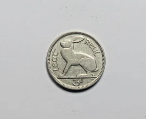 IRELAND : IRISH THREEPENCE 1928 . KM 4. FIRST DATE OF ISSUE. FREE SHIPPING - Picture 1 of 2
