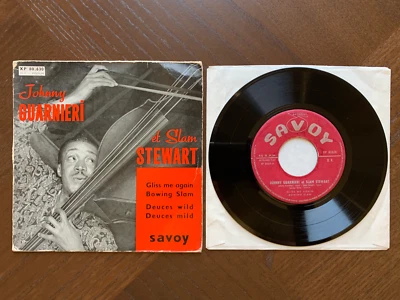 SLAM STEWART/JOHNNY GUARNIERI 7" EP Rare 1957 Picture Sleeve 45 Savoy France VG - Image 1 of 2