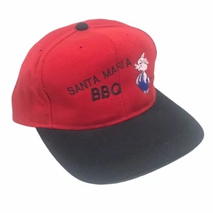 Sombrero SnapBack Barbacoa SANTA MARIA De Colección - Rojo/Negro - YUPOONG - Cerdo Barbacoa - Imagen 1 de 8