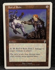 Magic The Gathering TCG, Rod of Ruin, Seventh Edition 314/350 Regular Uncommon