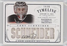 2013-14 Panini National Treasures Timeline Jersey /99 Cory Schneider #T-CS