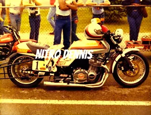 TERRY VANCE & Hines NHRA Original PHOTO 8x10 ProStock DRAG Bike RARE Motorcycle - Picture 1 of 1