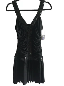 Julian Joyce Lentejuelas Ribeteado Mini Negro Talla 2 - Imagen 1 de 10