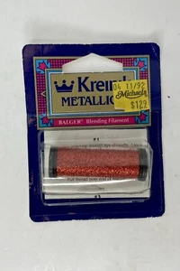 KREINIG Balger FINE BRAID Blending Filament THREAD METALLIC Red DISCONTINUED NOS - Picture 1 of 2