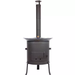 Gulaschkanone 42 cm schwarz inkl. 30 Liter Gulaschkessel + Deckel Material 1,2mm - Bild 1 von 7