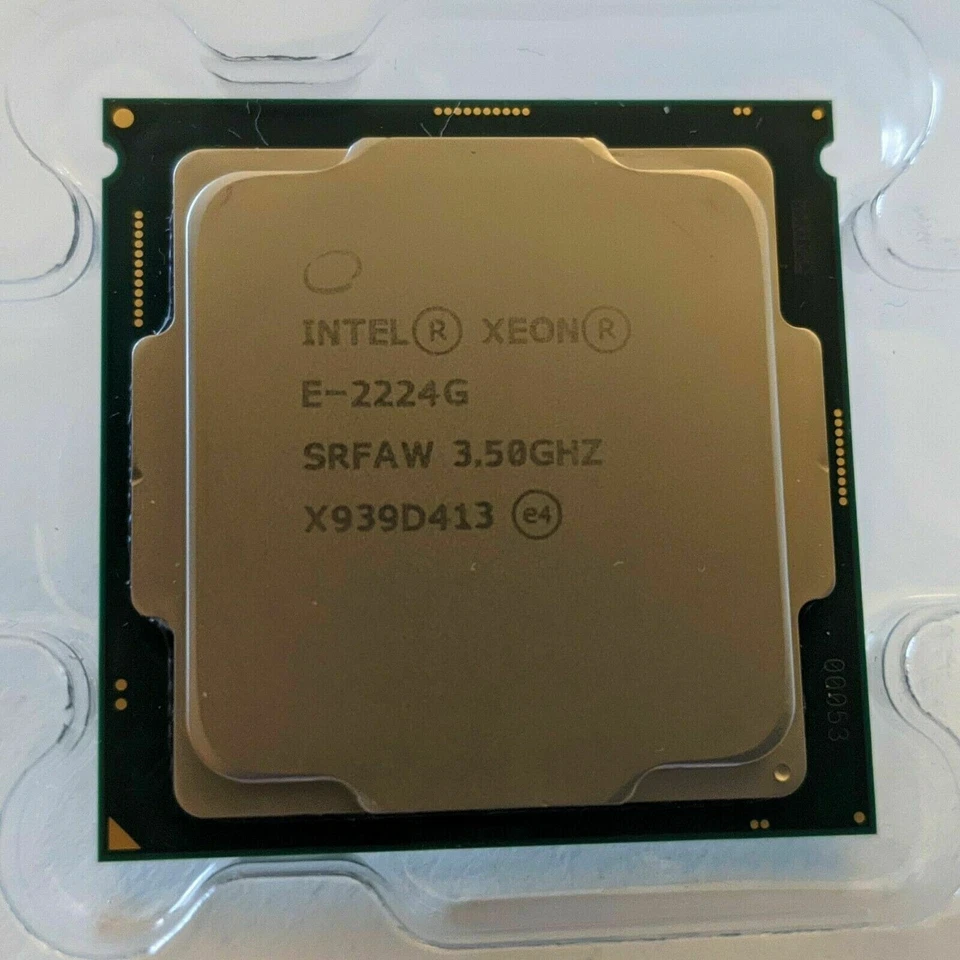 NEW Intel Xeon E-2224G Quad-Core 3.50GHz 8M Cache LGA1151 CPU Processor SRFAW - Image 1 of 1