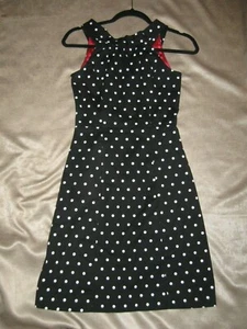 White House Black Market gepunktetes A-Linien-Kleid. Schwarz/Weiß. Gr. 00. Wunderschön! - Bild 1 von 3