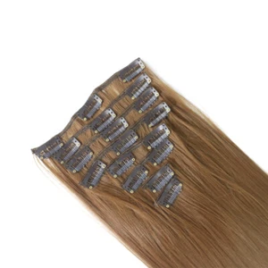 Clip in Hair Extensions Light Auburn Straight 22" Full Head 8 Pcs 150g - Picture 1 of 3