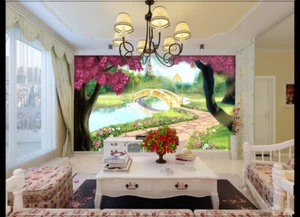 3D Golden Bridge 2092NA Wallpaper Wall Mural Removable Self-adhesive Fay - Picture 1 of 11