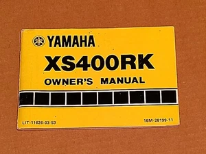 Vintage 1st Edition Yamaha 1982 XS400RK Owner's Manual P/N LIT-11626-03-53 Japan - Picture 1 of 8