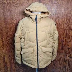 Adidas Big Buffle Puffer Daunenjacke Kapuze Senffarbe Größe L - Bild 1 von 12