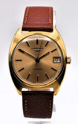 Reloj Longines chapado en oro automático caballero ref 1586.1 Cal L890.1 Foto 1 de 4