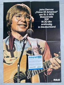 JOHN DENVER (†1997) original signed Poster 42x60 Autogramm COA ACOA - Picture 1 of 2