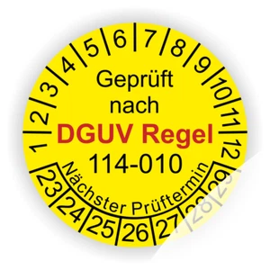 Prüfplaketten Geprüft nach DGUV Regel 114-010 Prüfung Aust. Kipp-Absetzbehälter - Bild 1 von 1