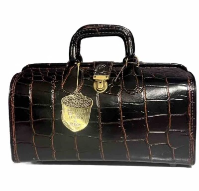 Bolso Médico Gladstone Byron Roble Curtido Top Grano Upjohn Cuero Años 50 MCM Foto 1 de 4