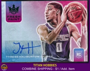 2020-21 Panini Court Kings Fresh Paint AUTOGRAPH #19 Tyrese Haliburton AUTO RC - Imagen 1 de 2