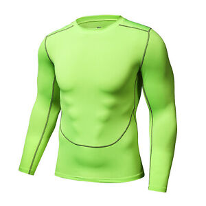 Men's Quick Dry Muscle Shirts Compression Base-layer Fitness Sports Undershirts