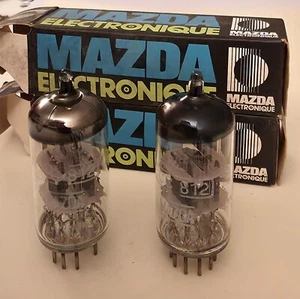 2 Tubes ECC812 double triode Mazda ,neufs en boites d'origine, appairés. - Picture 1 of 1