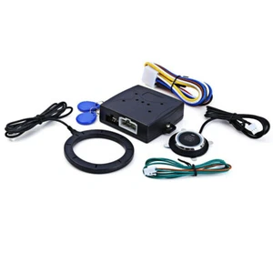 Keyless Entry Car Engine Start Button RFID Lock Ignition Starter Alarm System - Picture 1 of 10