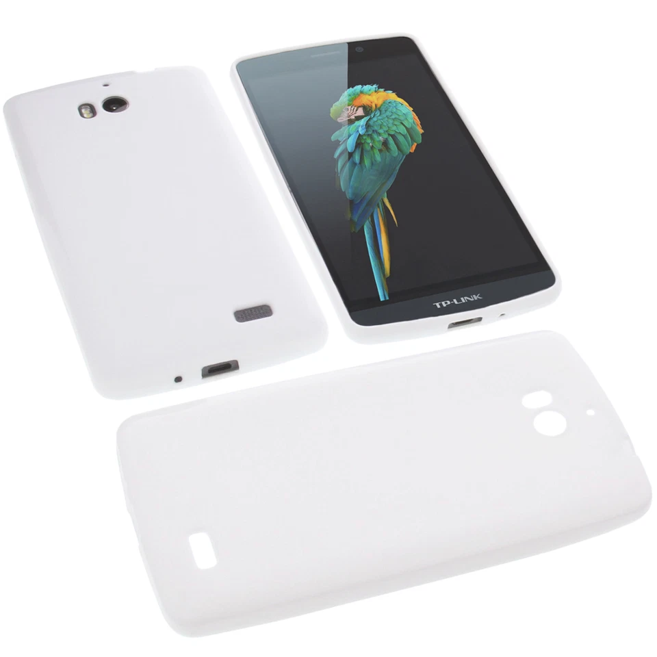 Tasche für TP-Link Neffos C5 Max Handytasche Schutz Hülle TPU Gummi Case Weiß - Bild 1 von 4