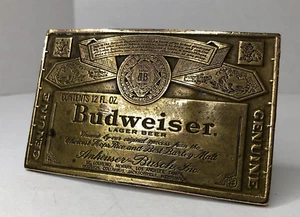 Budweiser Beer Belt Buckle Anheuser Busch Inc. Vintage 1970 Advertisement - Picture 1 of 3
