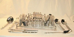 TOLLE 86 TEILE & CADDY HANDTUCH KING GUSTAV MUSTER 18/10 EDELSTAHL BESTECK HERVORRAGENDER ZUSTAND - Bild 1 von 12