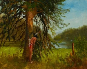 Albert Bierstadt Indian Hunter Canvas Print 16 x 20 - Picture 1 of 4