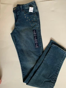 NWT GapKids Super Skinny Stretch Jeans w/Heart Studs Size 14 - Picture 1 of 4