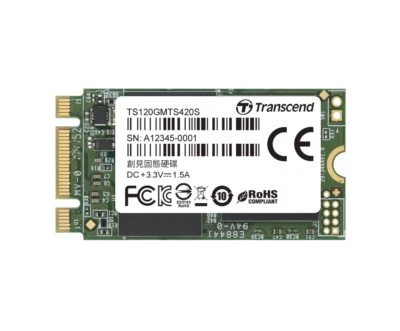 120GB Transcend M.2 SATA III 6Gb/s SSD MTS420 3D TLC Flash 42mm Form Factor - Image 1 of 4