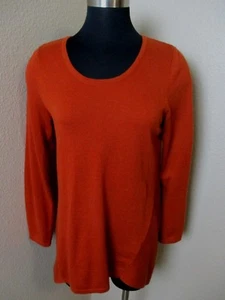 Suéter Chicos Naranja Oscuro Mezcla Seda Alto Bajo Para Mujer Talla Pequeña S - Imagen 1 de 5