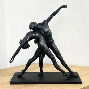 Large Ornament for Living Room Home Decor Dancing Couple Sculpture Statue Lovers - Picture 1 of 9