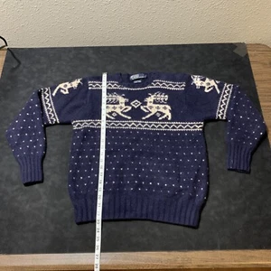Polo Ralph Lauren Country Cashmere Sweater Vintage Fair Isle Cowichan RRL Small - Picture 1 of 8