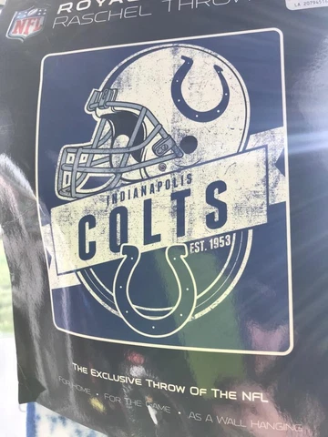INDIANAPOLIS COLTS PLUSH Raschel 50x60 Blanket Cover