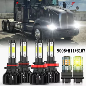 For Kenworth T660 6X 9005 H11 Bombillas LED para Faros 3157 Intermitentes - Picture 1 of 16
