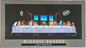 Michael Godard Last Martini Original Funny Bar Poster 2010 The last supper Art - Picture 1 of 10