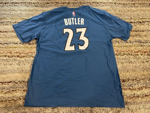Minnesota Timberlines Jimmy Butler NBA T-Shirt Adidas Blue Mens XL Tee Crew Neck Cover