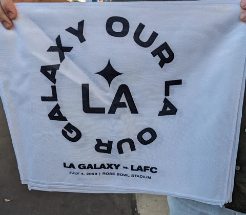 LA Galaxy vs LAFC 4th July Rose Bowl Game Towel Los Angeles FC Cover