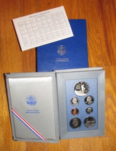 1986 S Prestige Proof Set - Ellis Island/Statue of Liberty 90% Silver Dollar - Picture 1 of 5