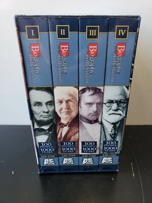 Биография тысячелетия: 100 человек 1000 лет (VHS, 1999, 4-кассетный набор) новый - Изображение 1 из 4