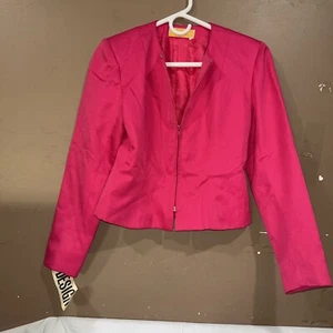 Designer Christian Lacroix Hot Pink Retro Vintage Y2K Crop Jacket 34 New Tags!!! - Picture 1 of 6