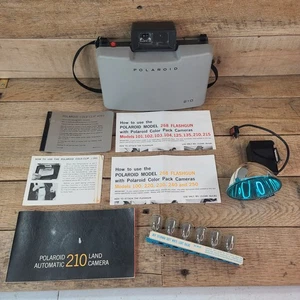 Polaroid 210 Automatic Land Camera mit 268 Flashgun #193 Cold Clip & Handbuch - Bild 1 von 23