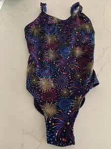 Cat & Jack Blue Fire Works Swimsuit Girls Large 14/16 - Picture 1 of 7
